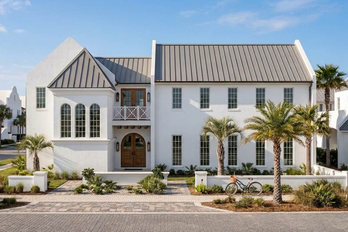 Sleek Coastal Contemporary 4-Bedroom House Plan with Main Level Master — exterior