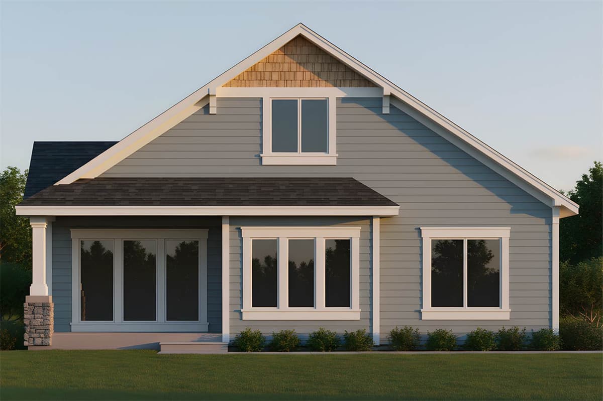 Charming Craftsman Farmhouse House Plan with Main Level Master — exterior