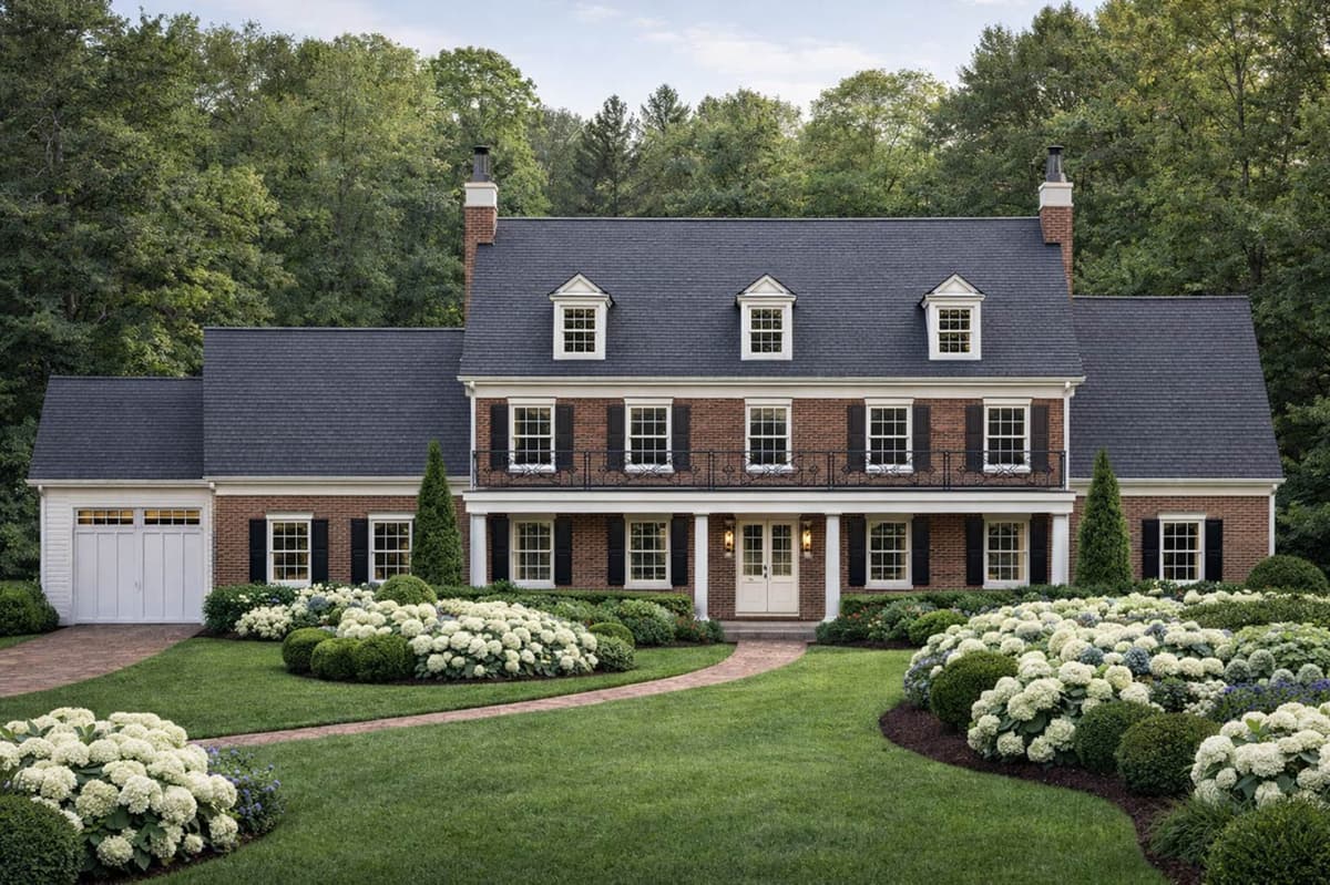 Grand Southern Traditional House Plan with 6 Bedrooms and 4-Car Garage — exterior