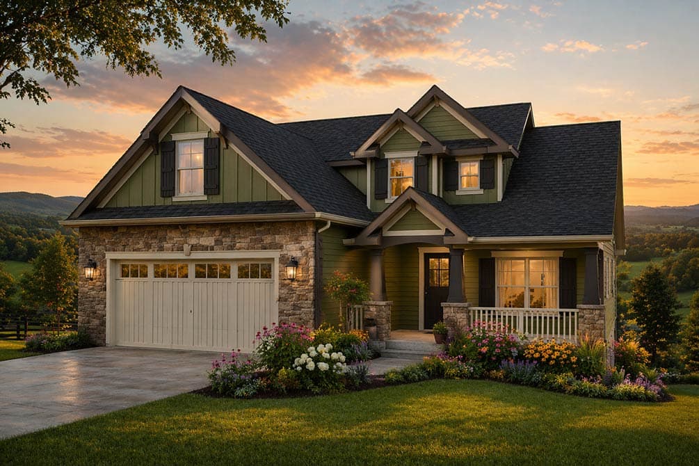 Modern Farmhouse House Plan with 5 Bedrooms and Walkout Foundation — exterior