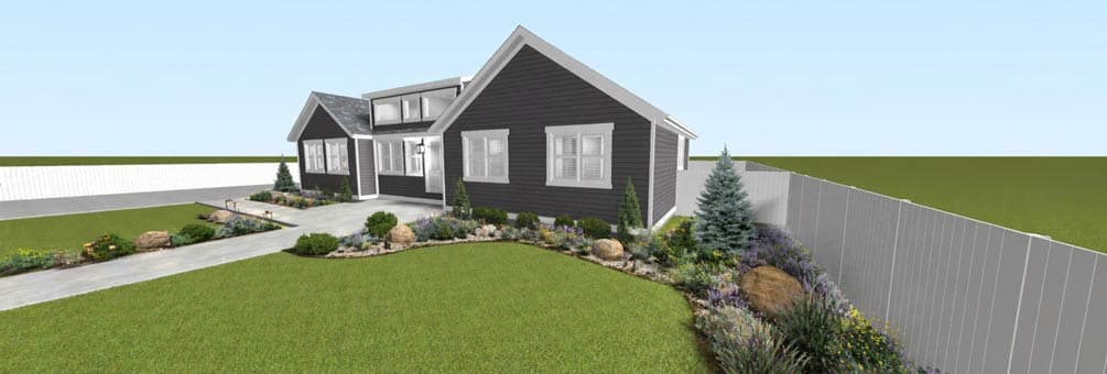 Modern Farmhouse House Plan with 3 Bedrooms and Living Room — exterior