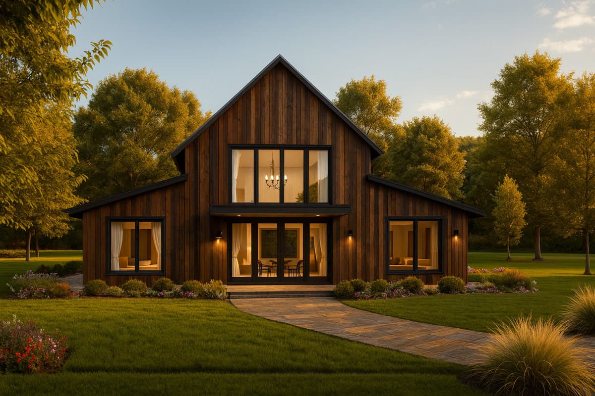 Barndominium Farmhouse House Plan with 3 Beds and 4-Car Garage — exterior