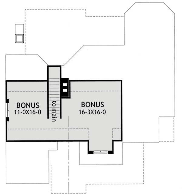 Rustic Looking House Plan with Detached Garage and 2 Bonus Rooms — exterior