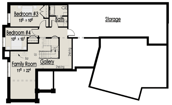 Craftsman Home Plan with Finished Lower Level — exterior