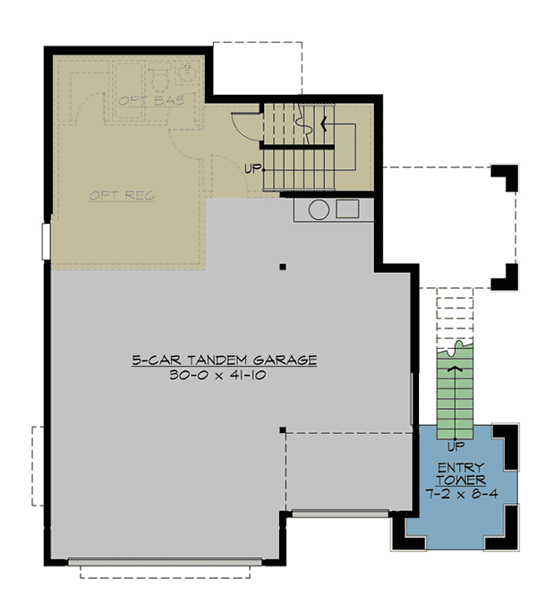 Versatile Sloping Lot House Plan — exterior