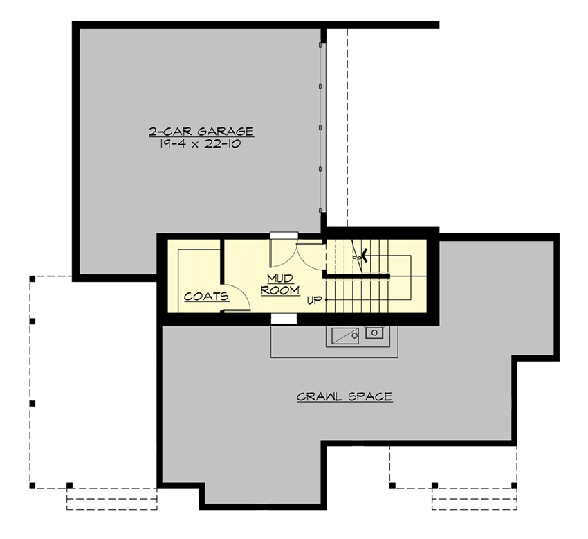 Northwest House Plan with Drive-Under Garage — exterior