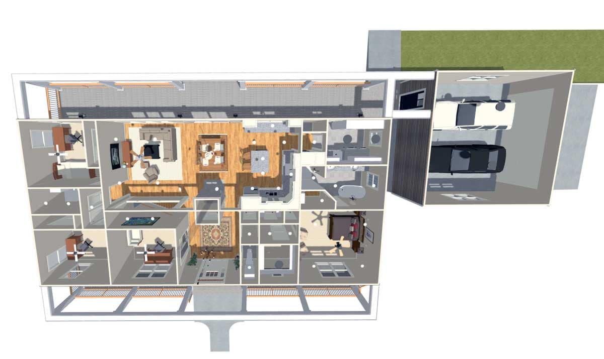 Flexible Country House Plan with Basement — exterior