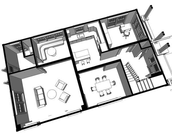 Bungalow House Plan with Four Bedrooms and a Loft — exterior
