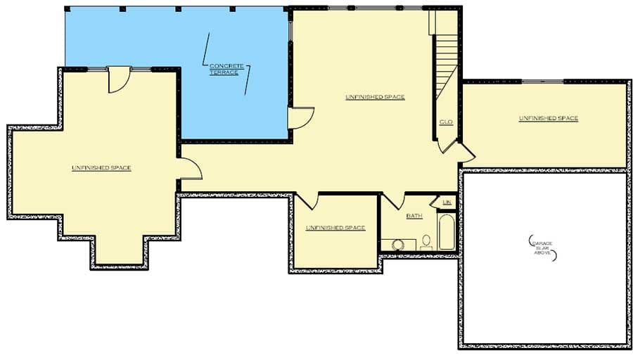 Modern Farmhouse Plan with Secluded Master Wing — exterior