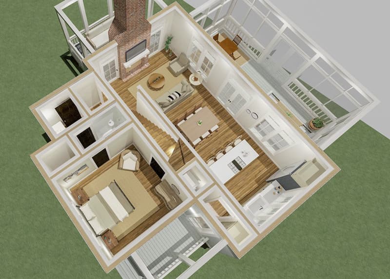 Charming Country Farmhouse Plan — exterior