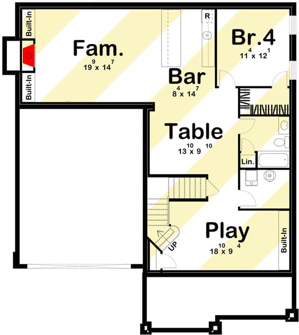 Delightful New American House Plan with Home Office and Upstairs Laundry — exterior