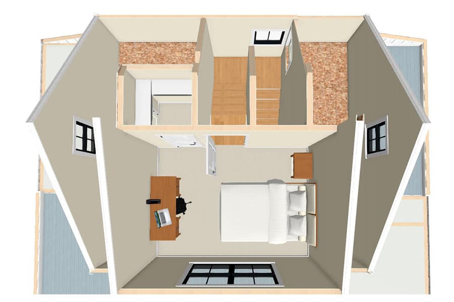 Quaint 2-Bed House Plan with Wrap-Around Porch — exterior