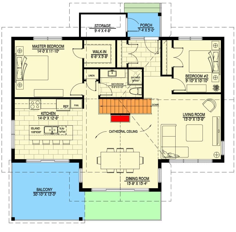 New American Country House Plan with Optional Basement — exterior