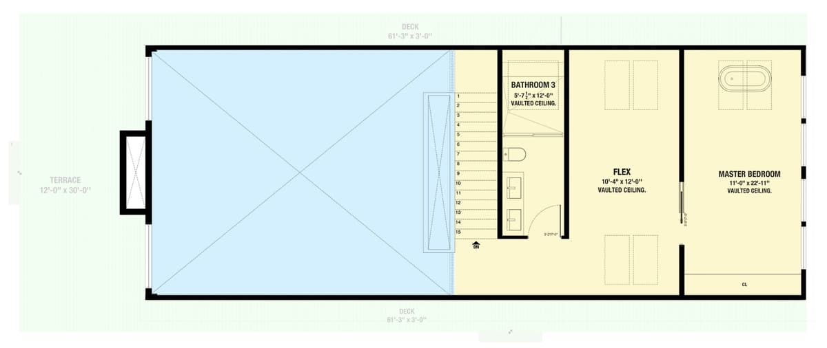 2 Story Cabin Home Plan with Wrap Around Porch and Drive Under Garage — exterior