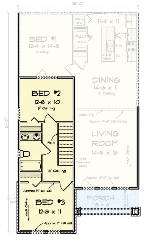 Two-Story Contemporary House Plan with 3 or 4 Beds — exterior
