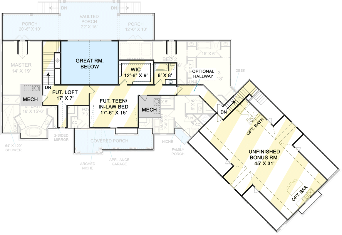 Optionally Finished 2nd Floor and Bonus