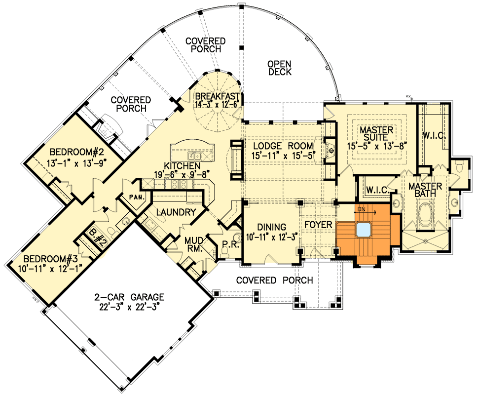 Main Level with Basement Stairs