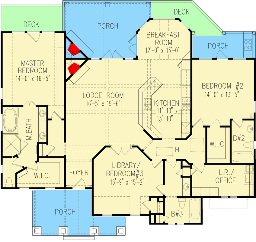 Main Level - Slab/Crawl Version