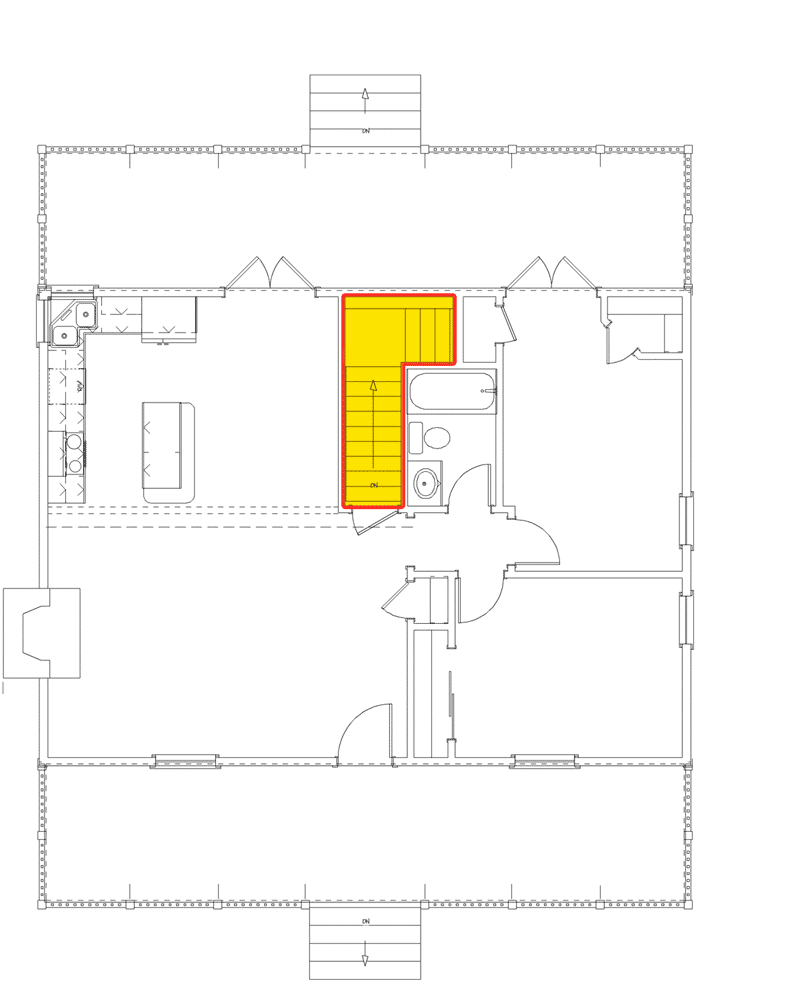 Optional Basement Stair Location