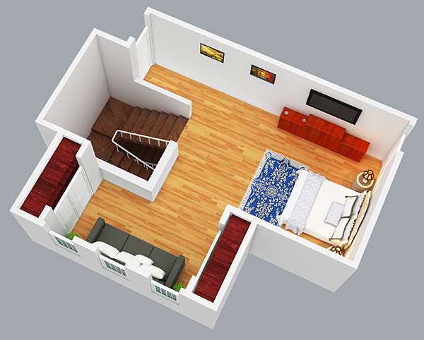 2nd Floor - 3D View