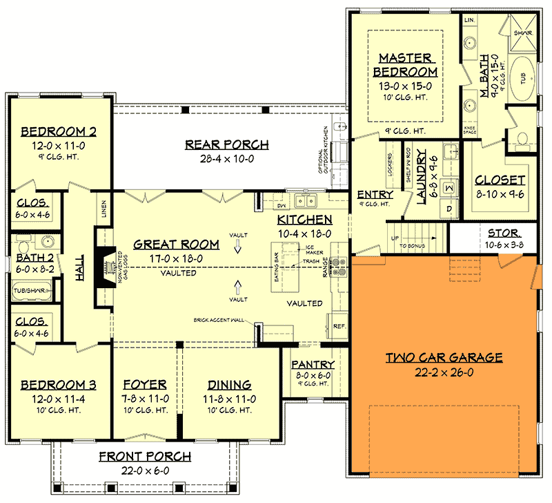 2-Car Front Garage Option