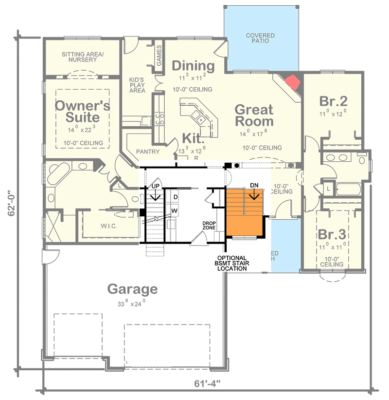 Main Level - Basement Stairs Location