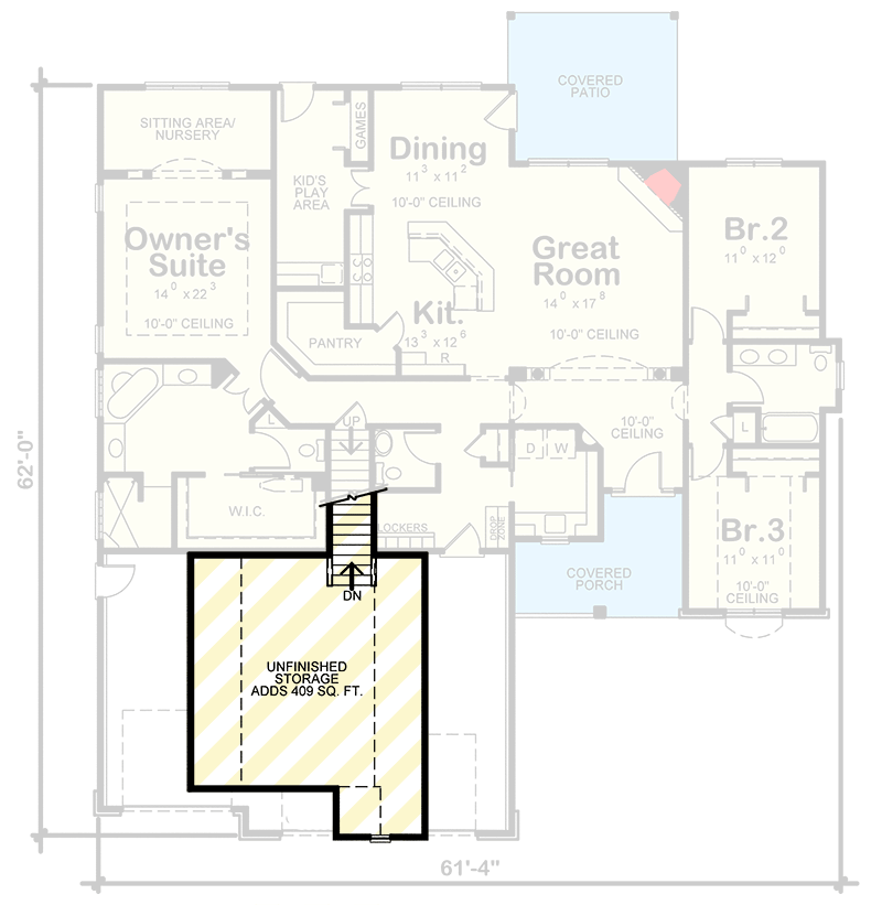 Second Level - Unfinished Storage