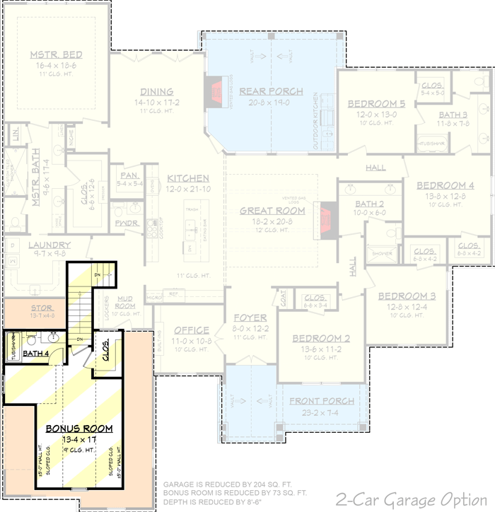 2-Car Garage Option Bonus Room