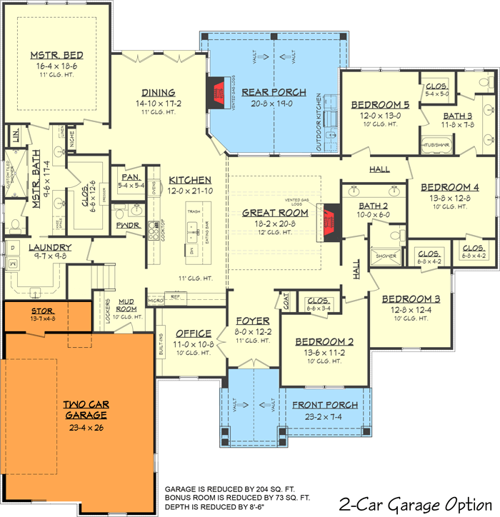 2-Car Garage Option Main Level