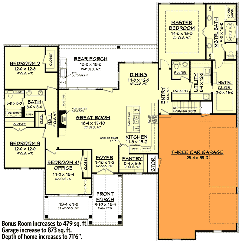 3-Car Side Garage Option