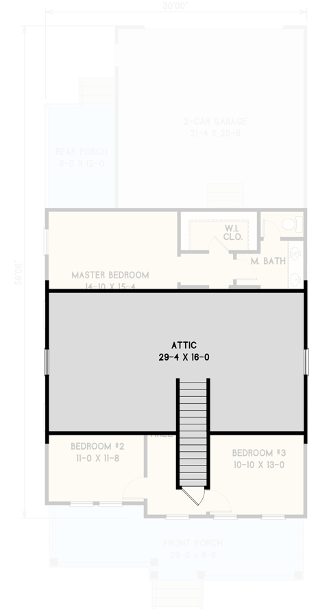 3rd Floor - Unfinished Walk-Up Attic