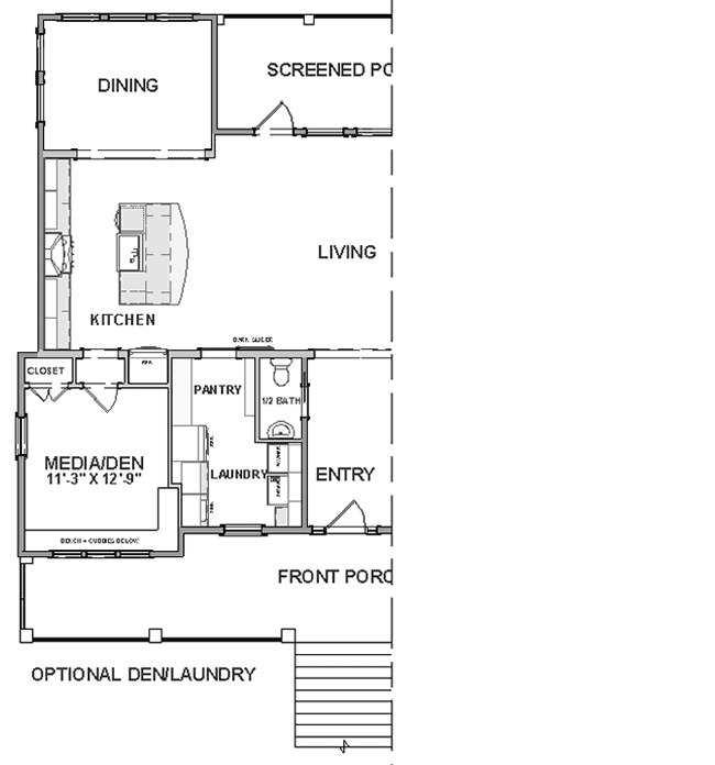 Optional Den/ Laundry 