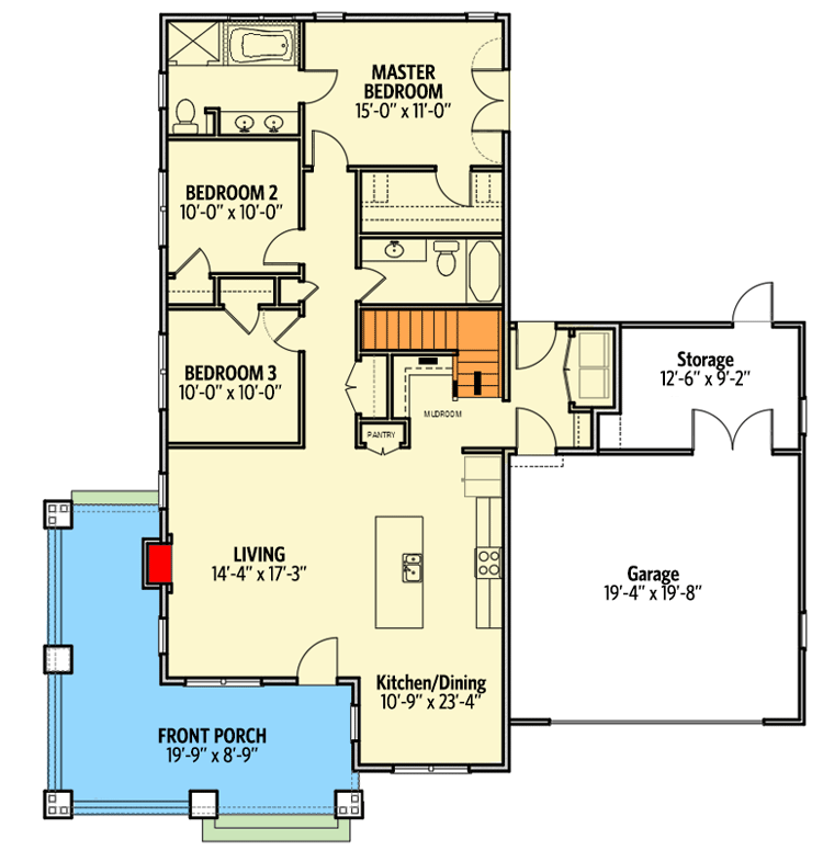 Main Level - Basement Stairs Location