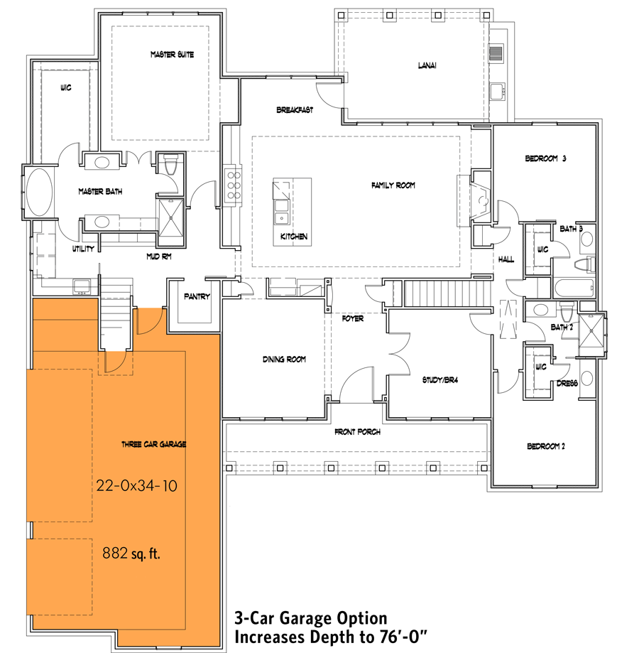 Side 3-Car Garage Option