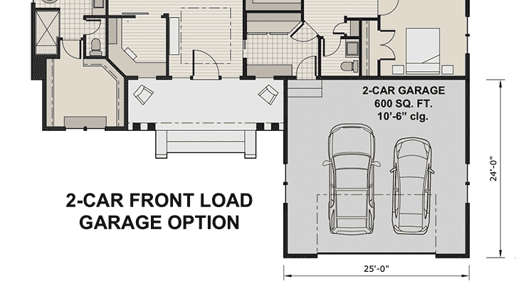 2-Car Front Load Garage Option