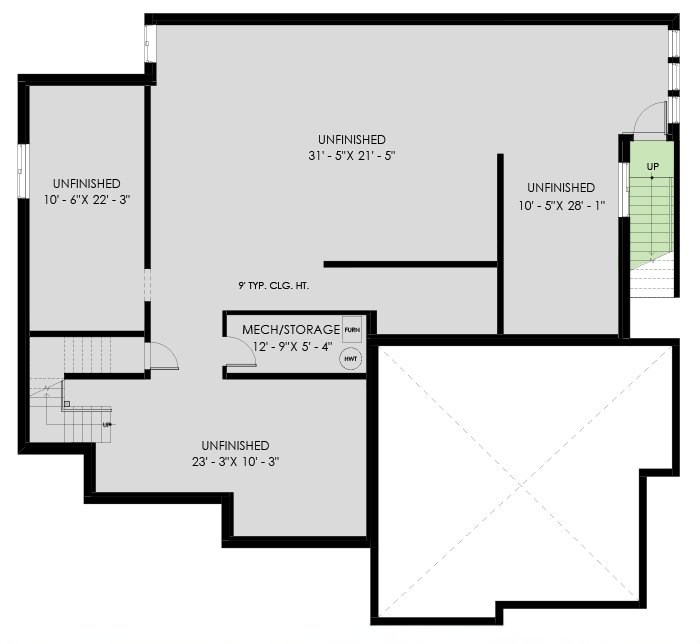 Unfinished Lower Level