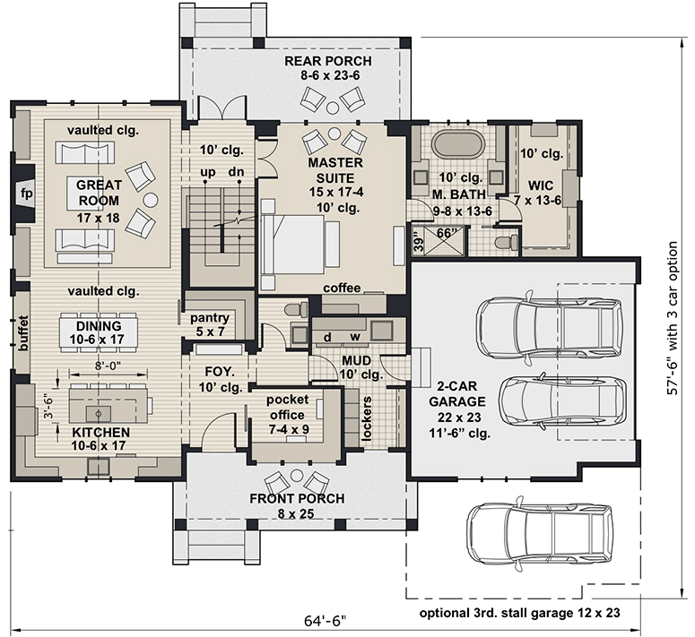 Optional 3-Car Garage