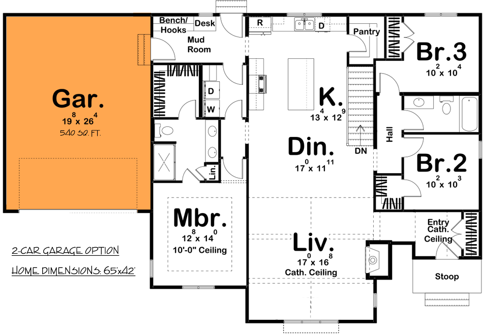 2-Car Garage Option