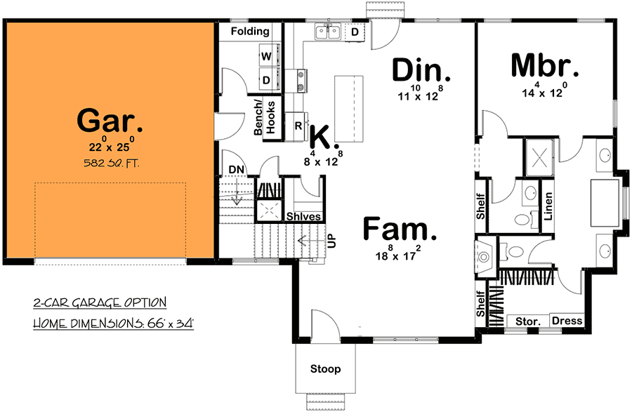 2-Car Garage Option