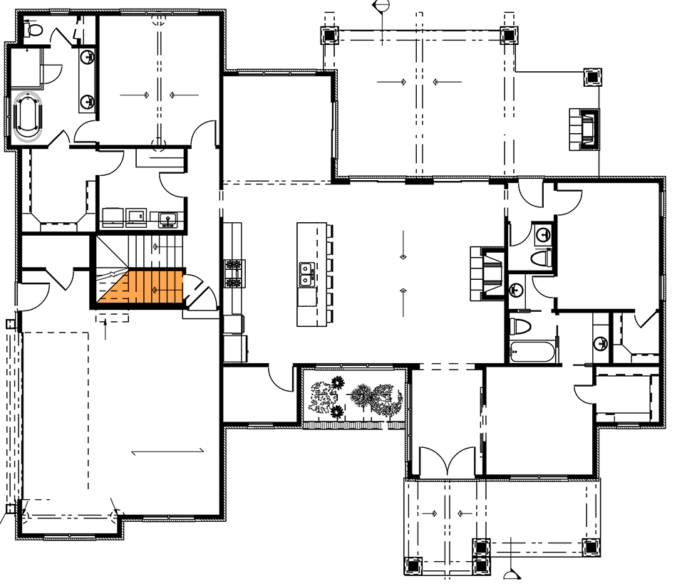 Main Level -  Basement Stairs Location