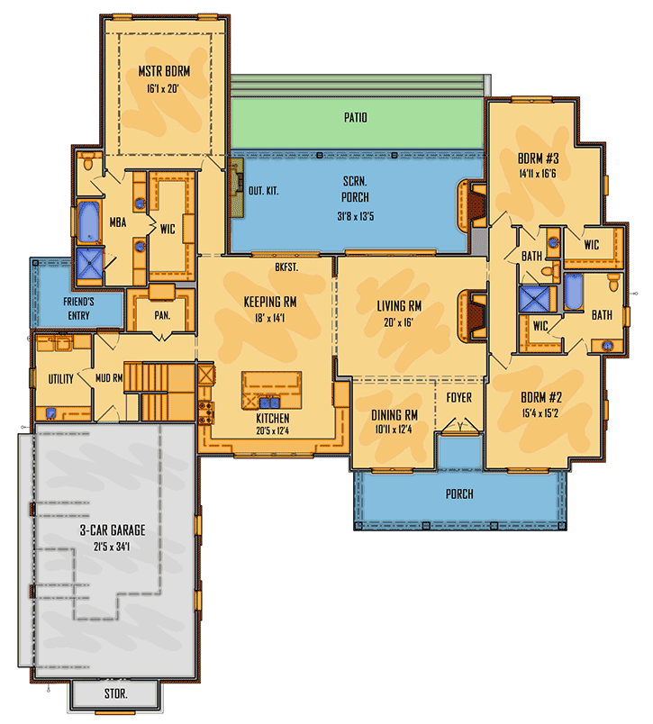 Plan 510141WDY: Exclusive Modern Farmhouse Plan with Open Concept Layout