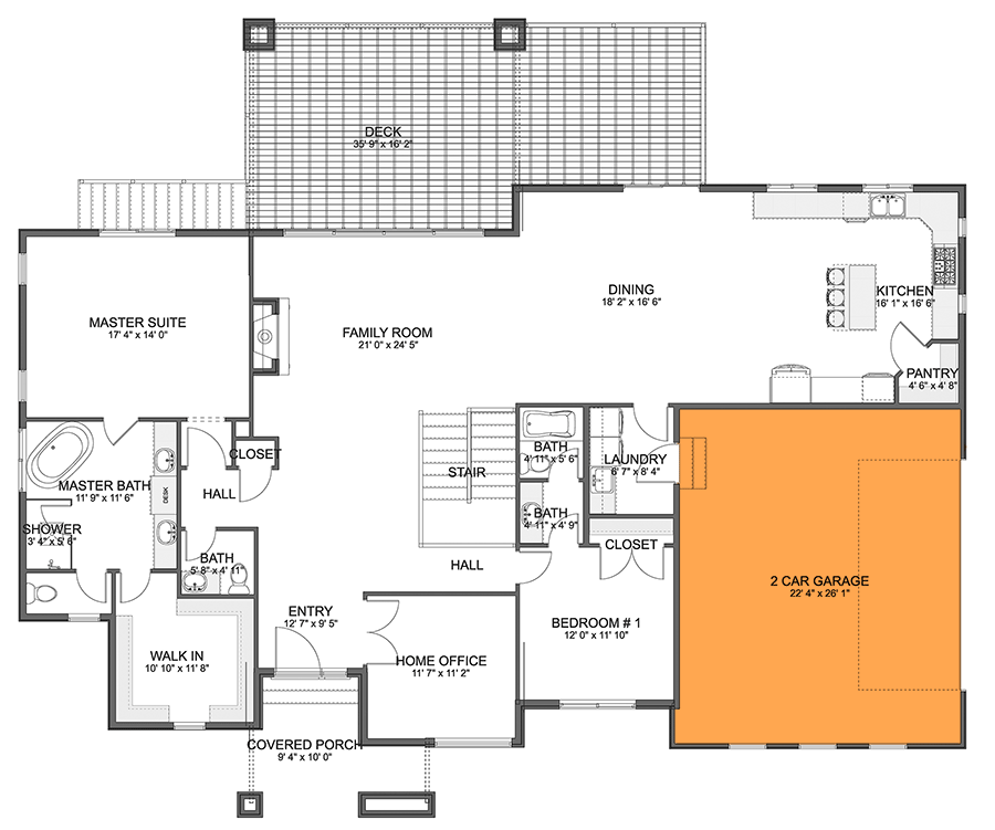 2-Car Side Garage Option (+$300)