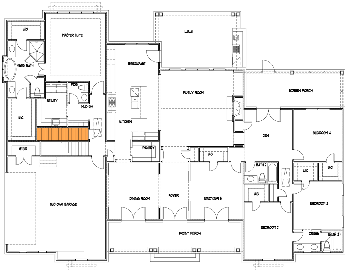 Main Level - Basement Stairs Location