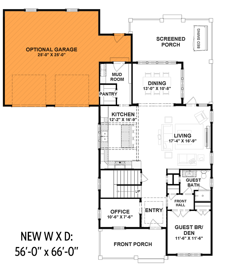 Optional Attached 2-Car Garage 