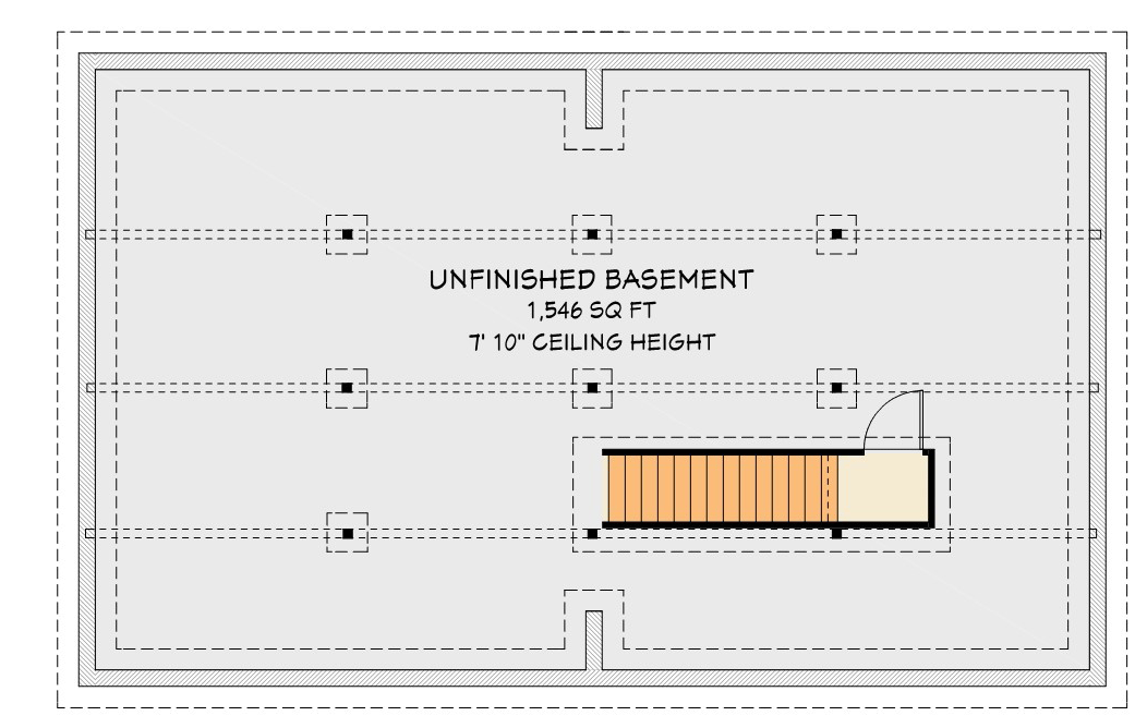 Unfinished Basement Foundation
