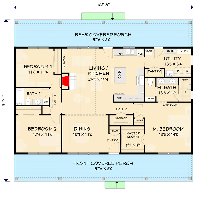 Main Level - Slab/Crawl Foundation