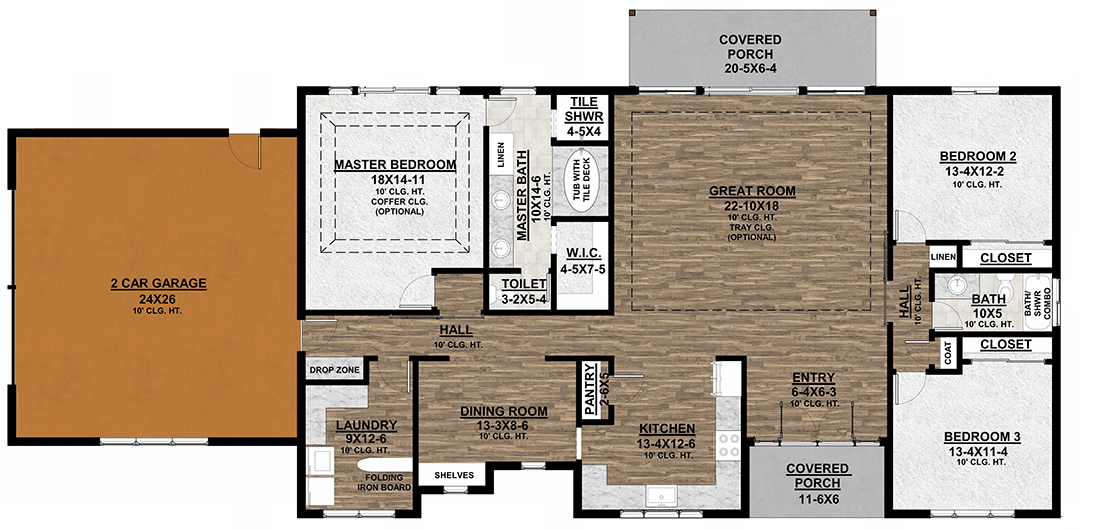 2-Car Side Garage Option