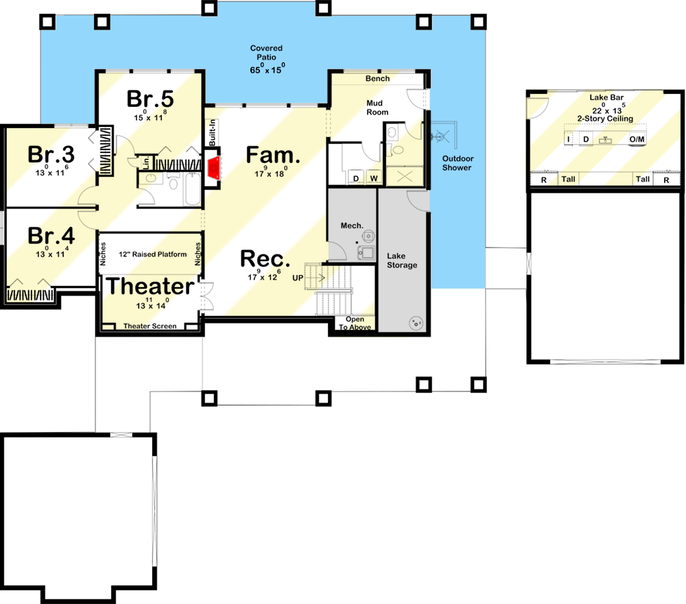 Finished Lower Level Layout Option (+$ Paid Option)