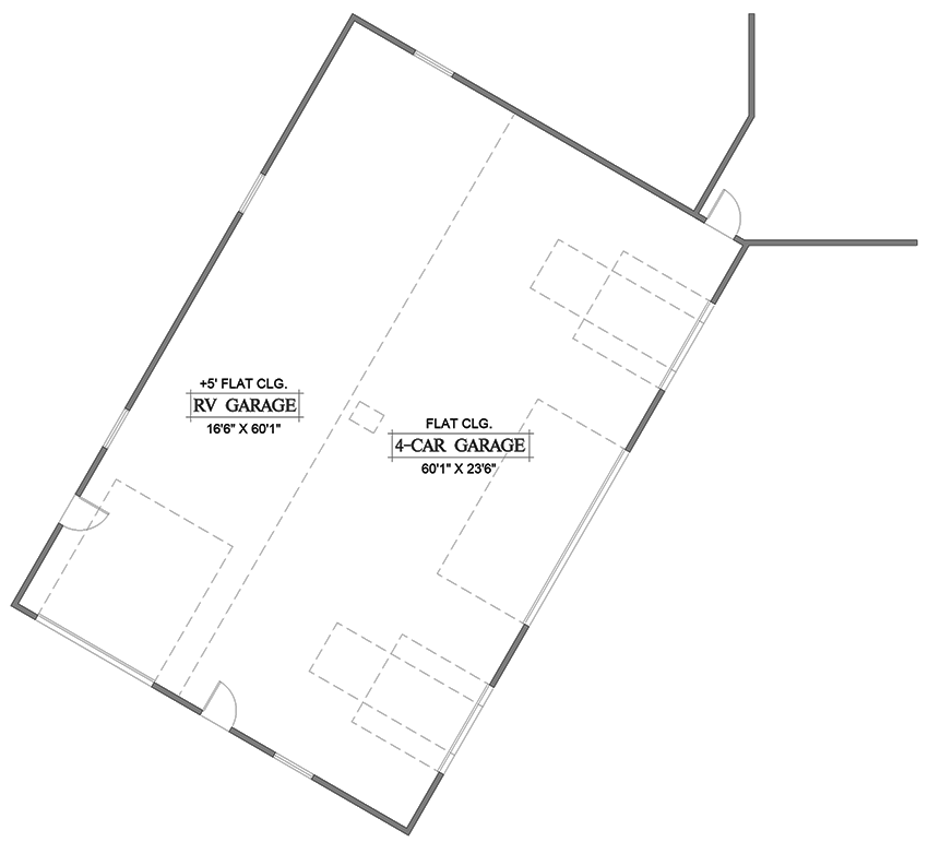 Attached Courtyard Garage
