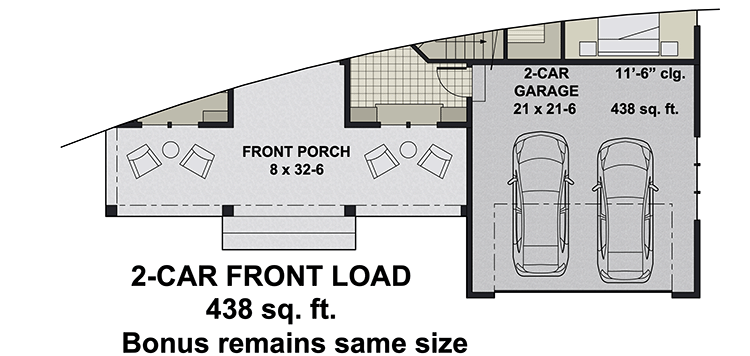 2-Car Front Garage Option